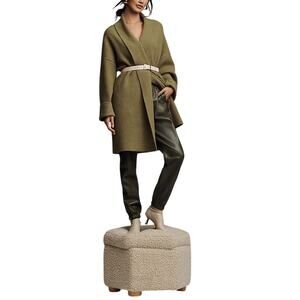 Avec Les Filles Sleek Green Faux Leather Joggers Size M